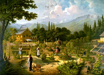 Gartenarbeit in der Schweiz